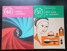 Măștile cosmetice - Ecaterina Nicolau * Mică lecție de cosmetică - Ina Nicolescu (Știința și tehnica pentru toți, seria Medicina - 51, 62 )