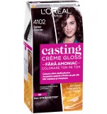 Vopsea de par semi-permanenta fara amoniac Casting Creme Gloss 4102 Saten Glaciar, 180ml, L&#039;Oreal Paris