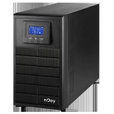 Cumpara ieftin UPS NJOY &amp;quot;ATEN PRO 3000&amp;quot; Online cu sinusoida pura tower 3000VA/2700W AVR Schuko x 4 6 x baterie 12V/9Ah display LCD back-up 11 - 20 min. &amp;qu