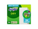 Lavete uscate pentru podea Swiffer Dry, Pachet de 34 Bucati, Capteaza si Retine de 3 Ori Mai Mult Praf, Murdarie si Par Decat un Mop Conventional Auto