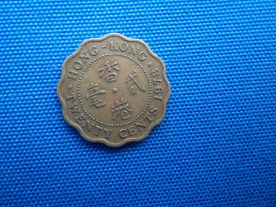 TWENTY CENTS 1978 HONG KONG /ELISABETA II foto