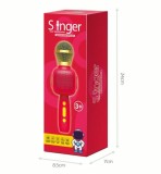 Microfon Karaoke cu boxa si Bluetooth rosu