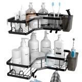 Set 2 etajere de colt din otel, versatil si modern, design ergonomic si compact, perfect pentru utilizarea eficienta a spatiului