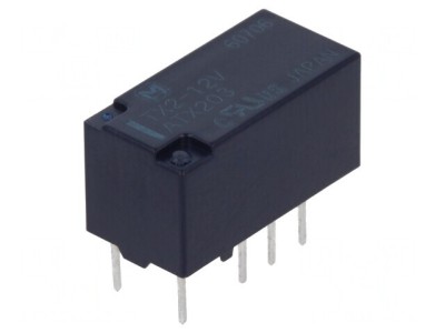Releu Electromagnetic DPDT 12V 2A foto