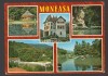 CPIB 23696 CARTE POSTALA - MONEASA: CAMPING, VILA TURISTICA, GROTA URSULUI, STRANDUL, LACUL DE AGREMENT, CIRCULATA, 1980, STAMPILE, TIMBRU, Fotografie