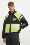 adidas Originals geacă Moto Denim Jacket barbati, culoarea negru, de tranzitie, JN0824