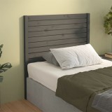 Tăblie de pat, gri, 81x4x100 cm, lemn masiv de pin