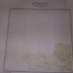 Plansa/harta geologica a republicii socialiste romania,SANNICOLAU MARE 1966,T.GR