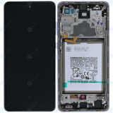 Samsung Galaxy A72 (SM-A725F SM-A726B) Capac frontal al modulului de afișare + LCD + digitizer + baterie superb violet GH82-25542C GH82-25541C