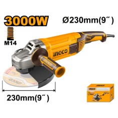 Polizor unghiular industrial 3000 w 230 mm, pentru taiere si slefuire a metalului si pietrei - Ingco AG30008