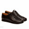 Pantofi dama casual-eleganti din piele naturala cod P162 (Negru si Bleumarin)