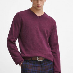 Medicine pulover de bumbac barbati, culoarea violet, light