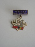 QW9 K 94 - Insigna - tematica comunism - Fruntas in munca patriotica, Romania de la 1950