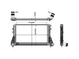 Radiator intercooler Seat Alhambra (710, 711); Vw Cc (358), Passat (362), Passat (3c2), Passat Cc (357), Passat Variant (365), Passat Variant (3c5),, SRLine