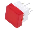 Comutator tastatură OMRON B3W-9 SPST-NO 0,05A 24V roșu LED THT
