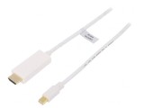Cablu DisplayPort 1.2 la HDMI 1m Alb