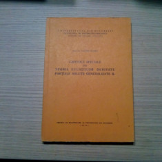 CAPITOLE SPECIALE DIN TEORIA ECUATIILOR DERIVATE PARTIALE - Valter Olariu -1971