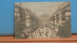 FRANTA - PARIS - AVENUE DE L&#039;&#039;OPERA - CARTE POSTALE, 1905 - CIRCULATA., Fotografie