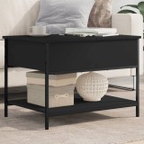 Gossi masuta de cafea, negru, 70x50x50 cm, lemn prelucrat si metal