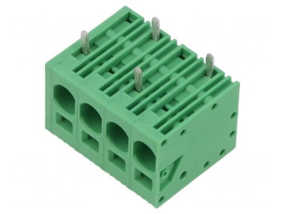 Regletă de conexiuni PCB unghi 90&amp;deg; 7,5mm 4 piste 40A foto