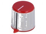Buton rotativ ABS cu indicator &Oslash;21,7x19,8mm gri roșu