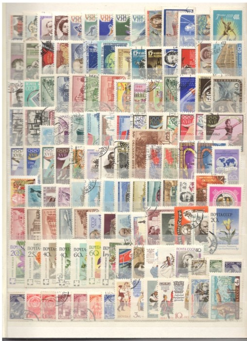U.R.S.S.1965/1982 Lot peste 2.500 buc timbre stampilate si nestampilate