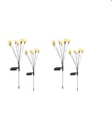 Cumpara ieftin Set 4 X Lampi solare Licurici De Gradina 6 Bulbi Fiecare, Lumina alba calda
