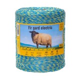 Fir Gard Electric AgroElectro 1000m, Rezistenta 100kg, 0.45 Ohm/m, Diametru 3mm, Albastru Galben, Pentru Animale