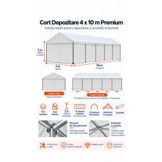 4 x 10 Cort Industrial și Depozitare Premium