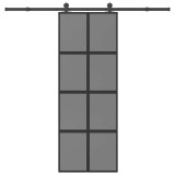 Ușă glisantă cu set de feronerie sticlă temperată și aluminiu
