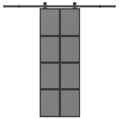 vidaXL Ușă glisantă cu set de feronerie sticlă temperată și aluminiu