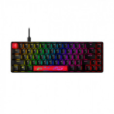 Tastatura HyperX Alloy 65 RED, Tastatura mecanica, Cablu USB Type-C detasabil, Iluminare RGB, Anti-Ghosting, HyperX RED, Negru