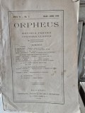 Orpheus. Revista pentru cultura clasica Anul II Nr. 3 Maiu-Iunie 1926