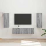 Cumpara ieftin Set comoda TV 2 buc. 30 x 31 x 80 cm Gri Sonoma