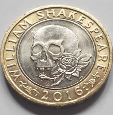 Moneda 2 pounds 2016 Marea Britanie, Shakespeare-Tragedies foto