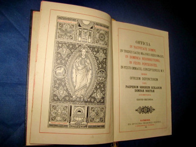 1330-OFFICIA IN NATIVITATE DOMINI 1910. Carte veche catolica. foto