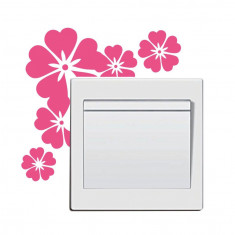 Sticker decorativ pentru intrerupator, Flori, 11 cm, 12208ST-2