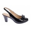 Pantofi dama decupati din piele naturala de culoare neagra - Mara