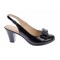 Pantofi dama decupati din piele naturala de culoare neagra - Mara