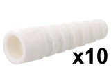 Manșon RG58 Alb pentru Mufe BNC - Pachet 10 Bucăți