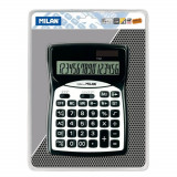 Calculator de Birou MILAN, 16 Digits, 187x135x25 mm, Alimentare Duala, Ecran Plat, Corp din Plastic Alb/Negru, Calculatoare Birou, Calculator 16 Digit