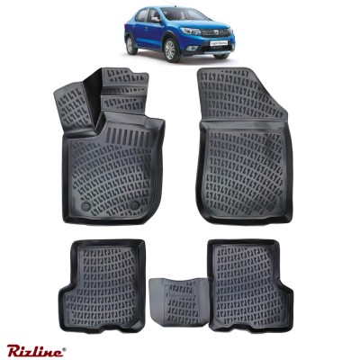 Covorase auto tip tavita Rizline 3D &amp;ndash; Dacia Logan 2 Stepway (2013&amp;ndash;2024) &amp;ndash; Set fata + spate foto