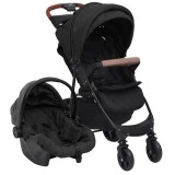 Gossi carucior pentru copii 3-in-1, antracit, otel