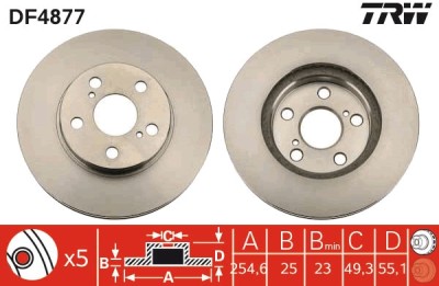 TRW DF4877 Disc frana foto