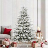VidaXL Brad de Crăciun artificial cu ramuri articulare Alb 210 cm 3395654
