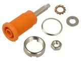Conector de laborator banană 4mm, soclu, 1kV, 32A, portocaliu