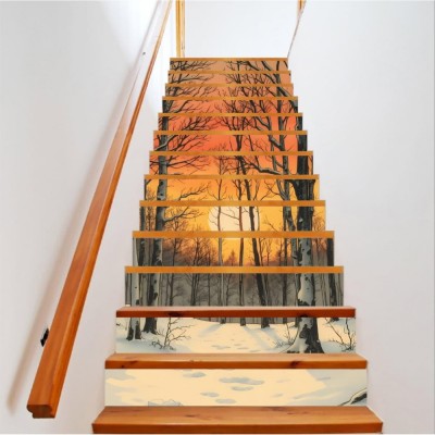 Sticker decorativ pentru scari interioare, print autoadeziv de inalta rezolutie, dimensine 200 x 124 cm, cod: AVX-STAIRS-10 foto