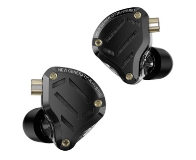 Casti KZ ZS10 Pro 2 Generation, Comutator de reglare pe 4 nivele, Hibride 10 drivere, Dopuri spuma, HIFI, Stereo Bass, Monitor, Microfon HD, Negru foto