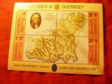 Bloc Guernsey 1987 - 200 Ani Harta Guernsey , cu 4 val, Nestampilat