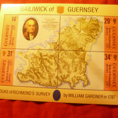 Bloc Guernsey 1987 - 200 Ani Harta Guernsey , cu 4 val